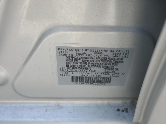 3N1AB7AP3HL655970 - 2017 NISSAN SENTRA S SILVER photo 12