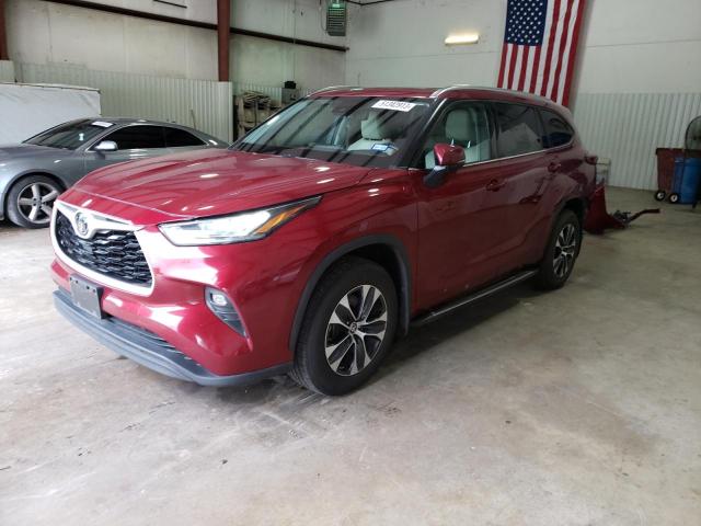 5TDGZRAHXLS002207 - 2020 TOYOTA HIGHLANDER XLE RED photo 1
