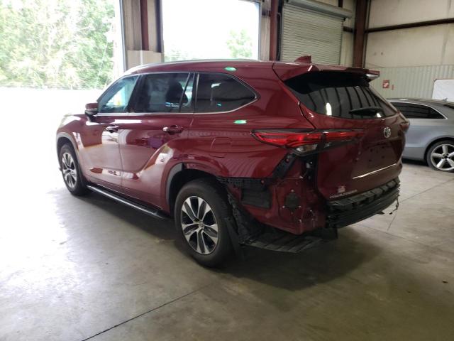 5TDGZRAHXLS002207 - 2020 TOYOTA HIGHLANDER XLE RED photo 2