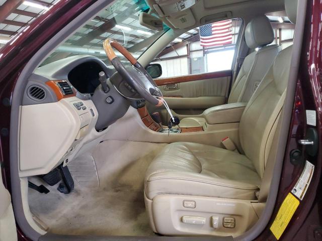 JTHBN36F755021007 - 2005 LEXUS LS 430 BURGUNDY photo 7