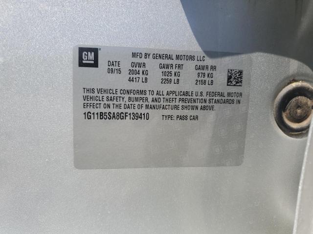 1G11B5SA8GF139410 - 2016 CHEVROLET MALIBU LIM LS SILVER photo 12