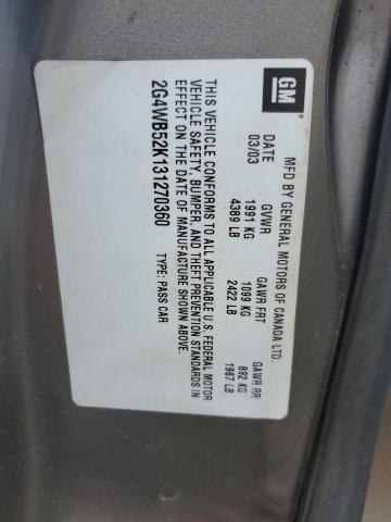 2G4WB52K131270360 - 2003 BUICK REGAL LS 棕色 照片 12