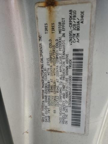 5TESN92N53Z195900 - 2003 TOYOTA TACOMA XTRACAB PRERUNNER 银色 照片 12