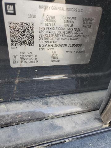 5GAERDKW3KJ185809 - 2019 BUICK ENCLAVE AVENIR BLACK photo 13
