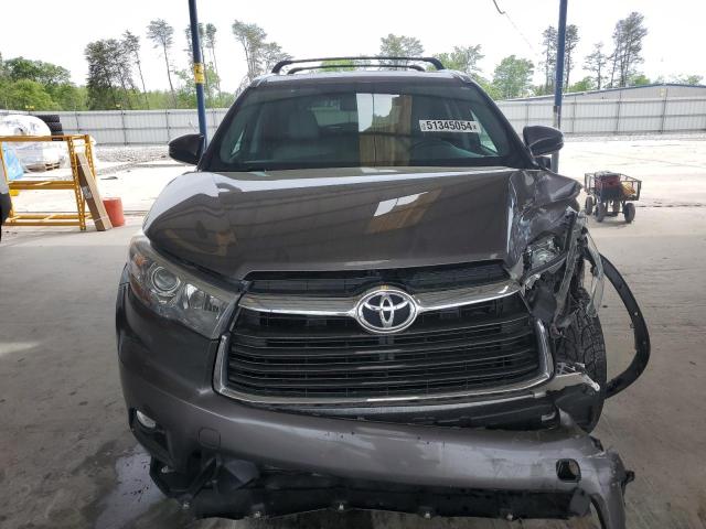 5TDJKRFH7FS224436 - 2015 TOYOTA HIGHLANDER XLE Boz foto 5