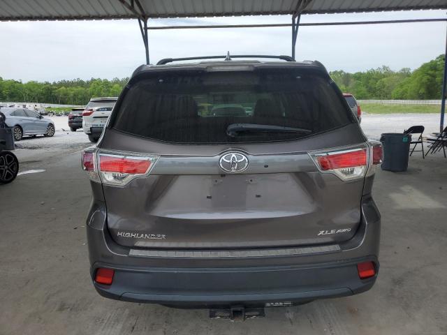 5TDJKRFH7FS224436 - 2015 TOYOTA HIGHLANDER XLE Boz foto 6