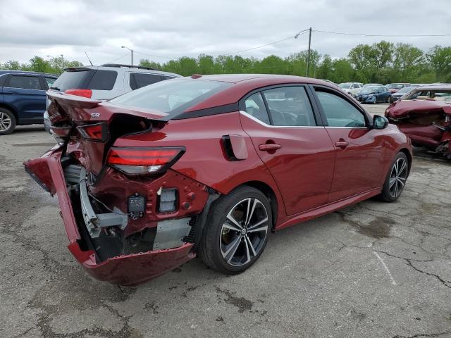 3N1AB8DV5NY313175 - 2022 NISSAN SENTRA SR RED photo 3