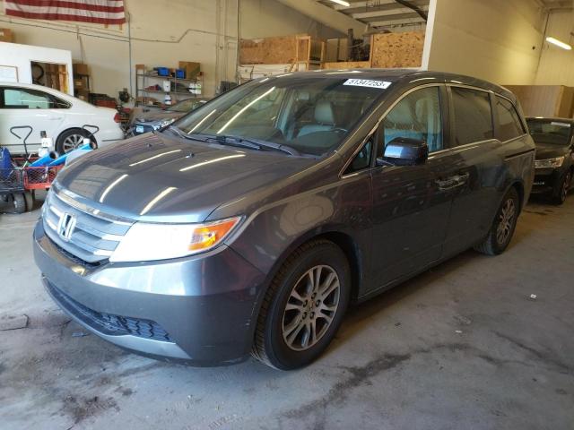 5FNRL5H65DB020112 - 2013 HONDA ODYSSEY EXL GRAY photo 1