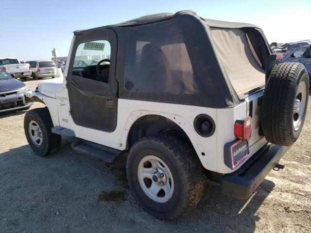 1J4FY19SXVP468436 - 1997 JEEP WRANGLER / SPORT WHITE photo 2