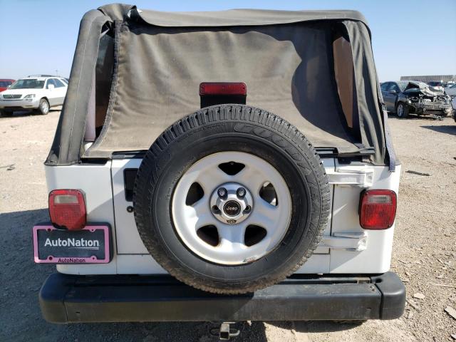 1J4FY19SXVP468436 - 1997 JEEP WRANGLER / SPORT WHITE photo 6