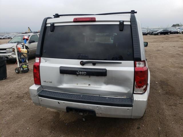 1J8HG48N16C230863 - 2006 JEEP COMMANDER SILVER photo 6