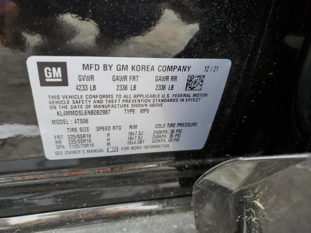 KL4MMDSL6NB082987 - 2022 BUICK ENCORE GX SELECT BLACK photo 14