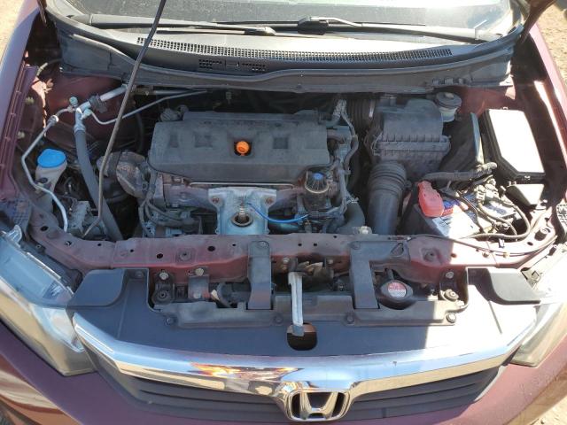 JHMFB2F59CS002985 - 2012 HONDA CIVIC LX BURGUNDY photo 11