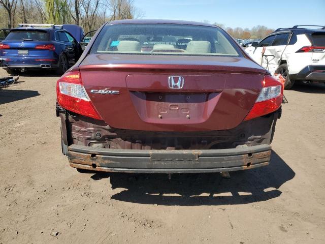 JHMFB2F59CS002985 - 2012 HONDA CIVIC LX BURGUNDY photo 6