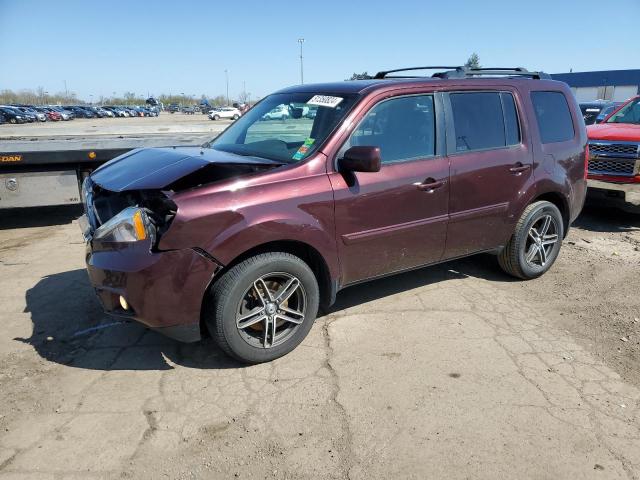 5FNYF4H57FB013346 - 2015 HONDA PILOT EXL BURGUNDY photo 1