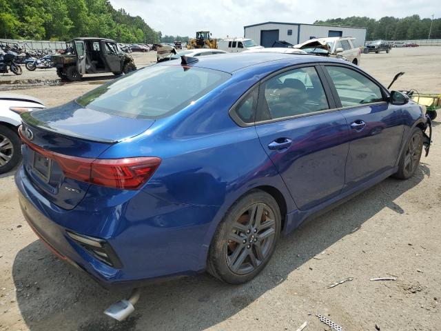 3KPF34AD2ME297313 - 2021 KIA FORTE GT LINE BLUE photo 3