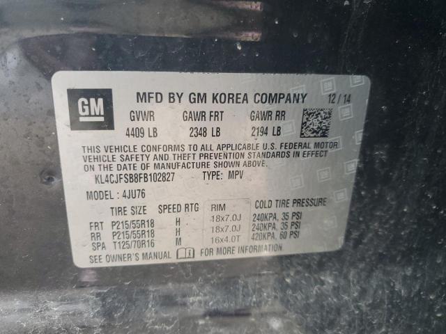 KL4CJFSB8FB102827 - 2015 BUICK ENCORE CONVENIENCE 黑色 照片 12