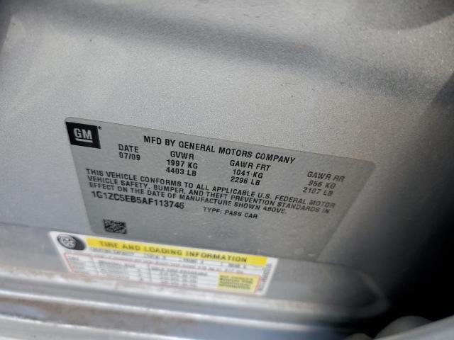 1G1ZC5EB5AF113746 - 2010 CHEVROLET MALIBU 1LT SILVER photo 12