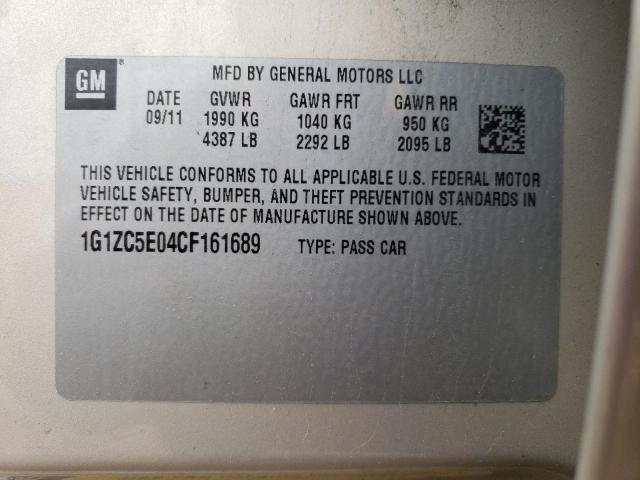 1G1ZC5E04CF161689 - 2012 CHEVROLET MALIBU 1LT BEIGE photo 13