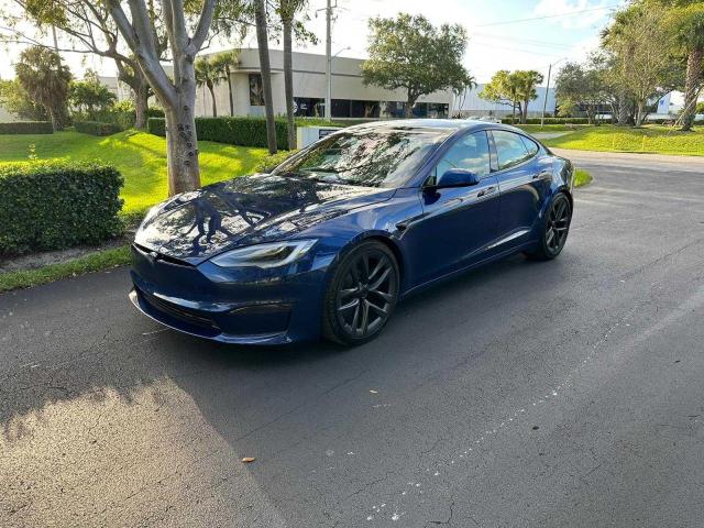 5YJSA1E51MF436976 - 2021 TESLA MODEL S Mavi foto 2
