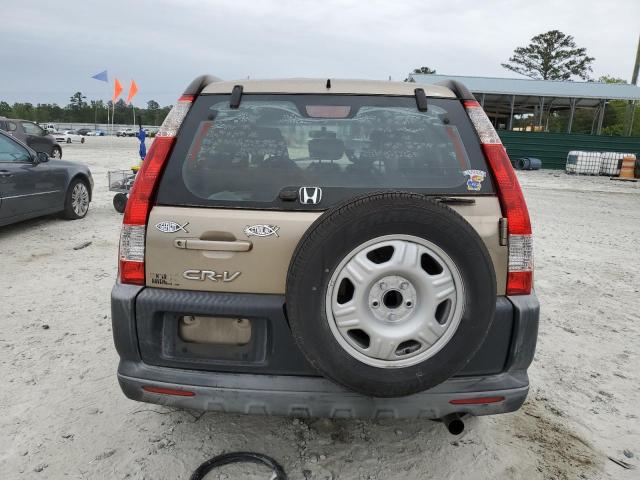 JHLRD68525C017681 - 2005 HONDA CR-V LX TAN photo 6