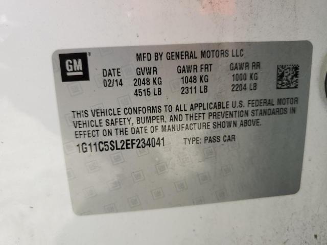 1G11C5SL2EF234041 - 2014 CHEVROLET MALIBU 1LT WHITE photo 12