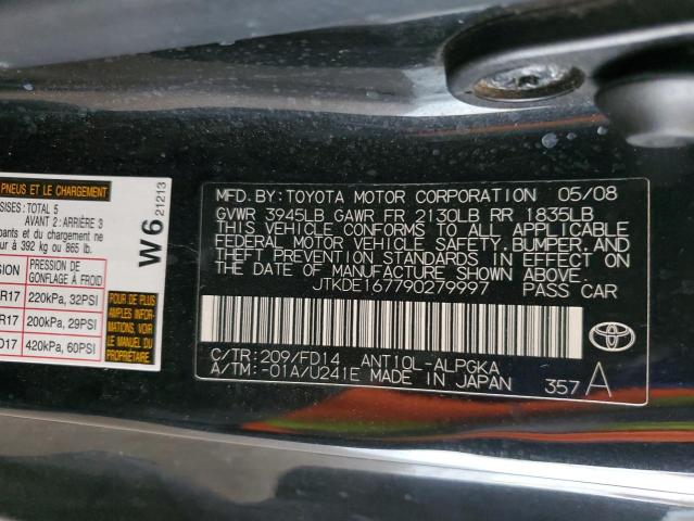 JTKDE167790279997 - 2009 TOYOTA SCION TC 黑色 照片 12