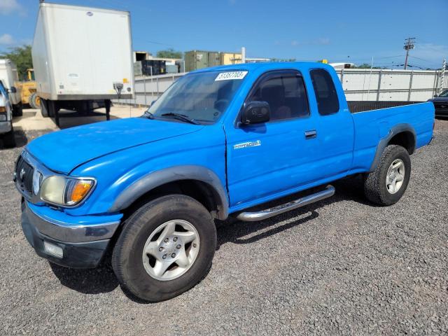 5TEWN72NX3Z215659 - 2003 TOYOTA TACOMA XTRACAB BLUE photo 1