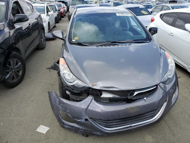 5NPDH4AE1DH378767 - 2013 HYUNDAI ELANTRA GLS GRAY photo 5