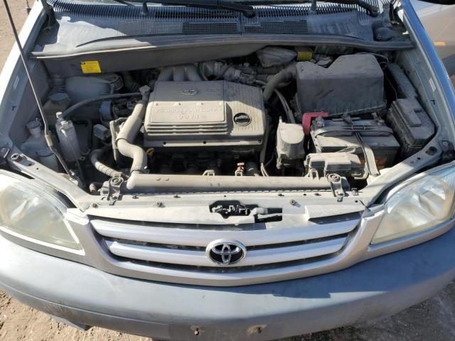 4T3ZF19C73U542365 - 2003 TOYOTA SIENNA CE SILVER photo 12