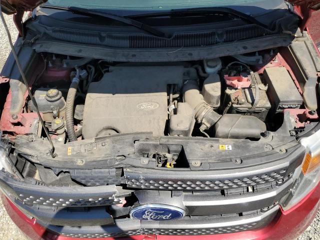 1FM5K8D80FGA03197 - 2015 FORD EXPLORER XLT RED photo 12