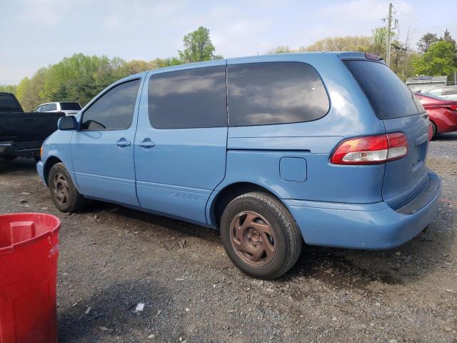 4T3ZF13C31U407776 - 2001 TOYOTA SIENNA LE BLUE photo 2