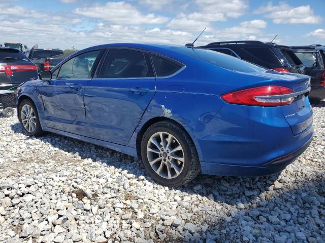 3FA6P0H78HR383341 - 2017 FORD FUSION SE BLUE photo 2