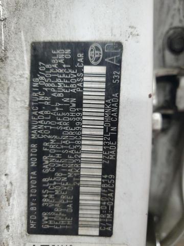 2T1KR32E38C699991 - 2008 TOYOTA COROLLA MA XR WHITE photo 12