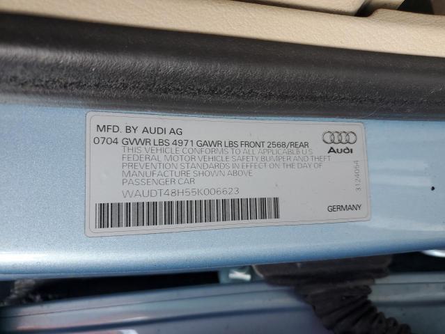 WAUDT48H55K006623 - 2005 AUDI A4 QUATTRO CABRIOLET BLUE photo 12