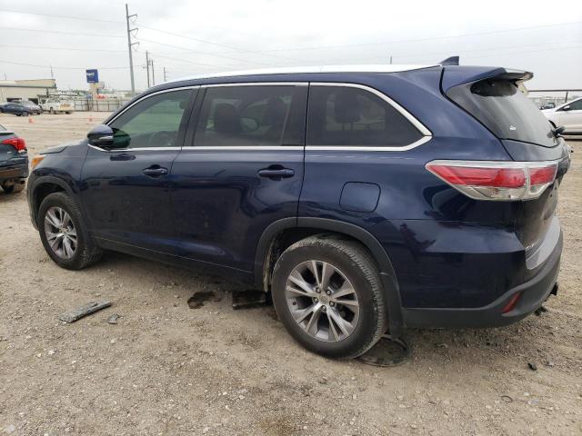 5TDKKRFH1FS042252 - 2015 TOYOTA HIGHLANDER XLE 蓝色 照片 2