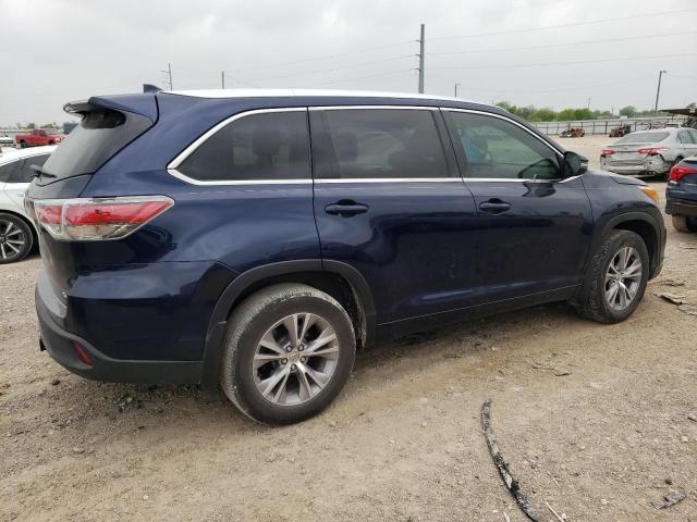 5TDKKRFH1FS042252 - 2015 TOYOTA HIGHLANDER XLE 蓝色 照片 3