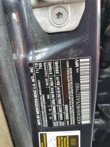 4JGDA5HB7EA327980 - 2014 MERCEDES-BENZ ML 350 4MATIC GRAY photo 13