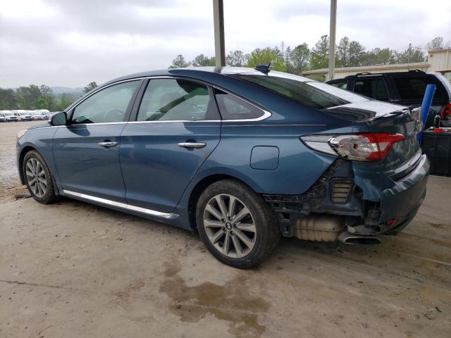 5NPE34AF4GH367102 - 2016 HYUNDAI SONATA SPORT BLUE photo 2