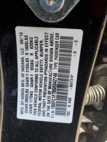 19XFC1F70GE042746 - 2016 HONDA CIVIC EXL 黑色 照片 12