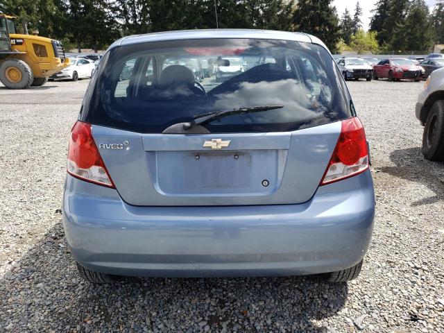 KL1TD66627B707025 - 2007 CHEVROLET AVEO BASE BLUE photo 6