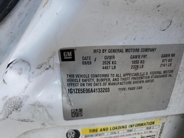 1G1ZE5E06A4133203 - 2010 CHEVROLET MALIBU LTZ თეთრი ფოტო 12