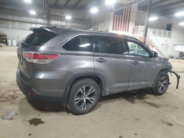 5TDJKRFH1GS351331 - 2016 TOYOTA HIGHLANDER XLE GRAY photo 3