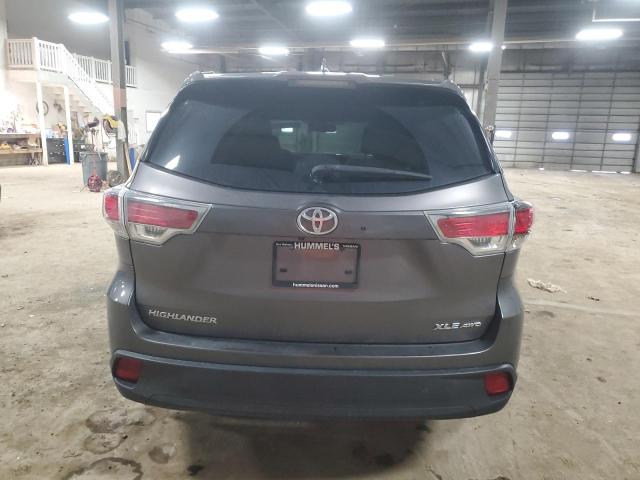 5TDJKRFH1GS351331 - 2016 TOYOTA HIGHLANDER XLE GRAY photo 6