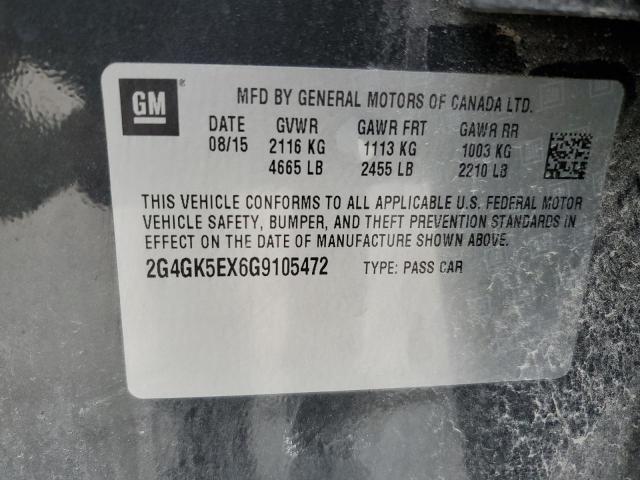 2G4GK5EX6G9105472 - 2016 BUICK REGAL 石墨色 照片 12