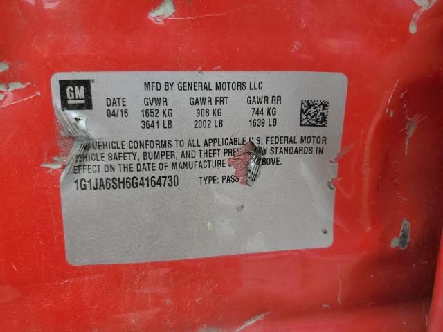 1G1JA6SH6G4164730 - 2016 CHEVROLET SONIC LS 灰色 照片 12