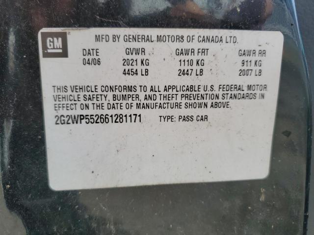 2G2WP552661281171 - 2006 PONTIAC GRAND PRIX 黑色 照片 12