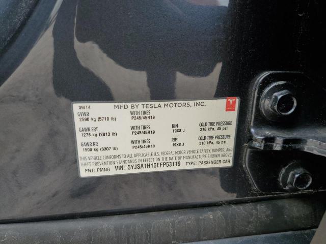 5YJSA1H15EFP53119 - 2014 TESLA MODEL S 石墨色 照片 12