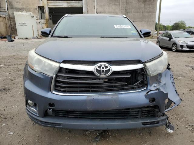 5TDDKRFH5FS087297 - 2015 TOYOTA HIGHLANDER LIMITED BLUE photo 5