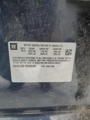 2G4GL5EX1E9236481 - 2014 BUICK REGAL 蓝色 照片 13